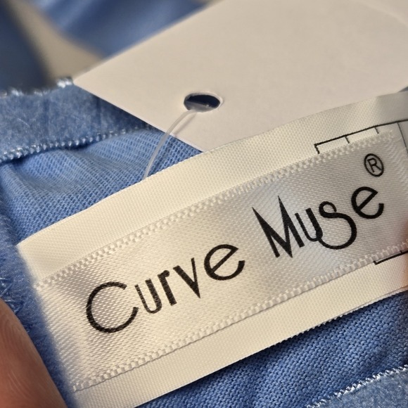 Curve Muse Women Bra 42DD Light Blue Underwired Lace‎ Bow Strap NWT - Picture 3 of 10